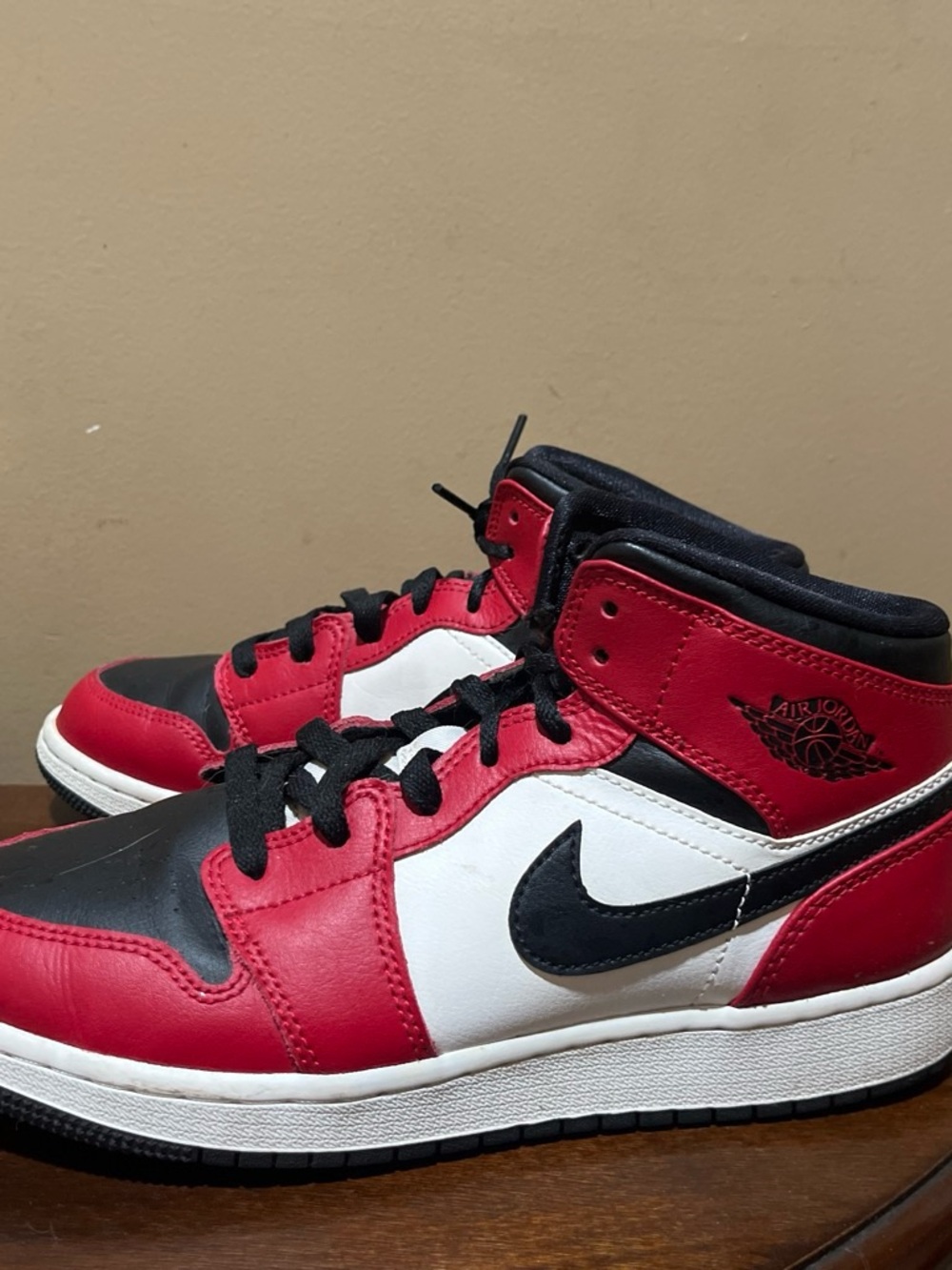 Jordan Kids Red, White & Black Mid-Top Sneakers
